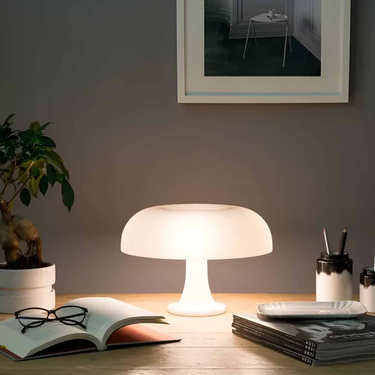 Minimalistische Kabellose LED Tischlampe im Vintage-Design
