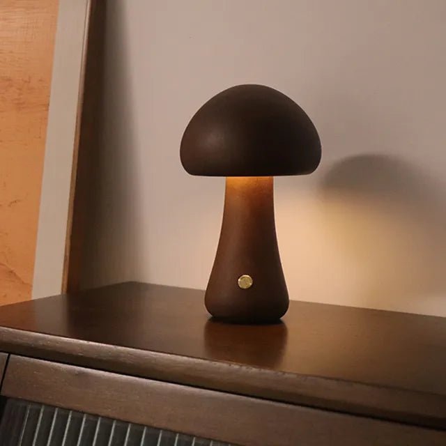 Retro Pilz Tischlampe mit Weichem Diffusen Licht