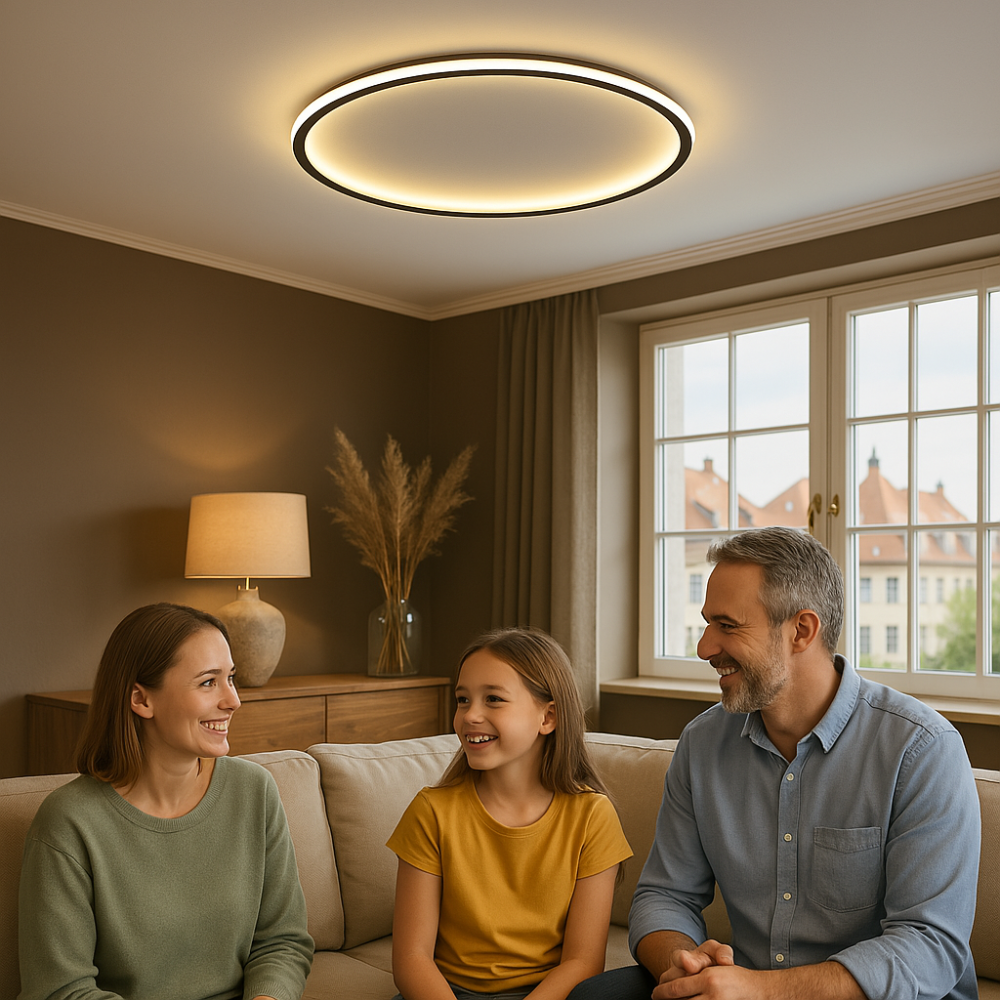 Moderne skandinavische LED-Deckenleuchte - Dimmbare, energieeffiziente und stilvolle Beleuchtung für Wohnzimmer, Esszimmer und Flur