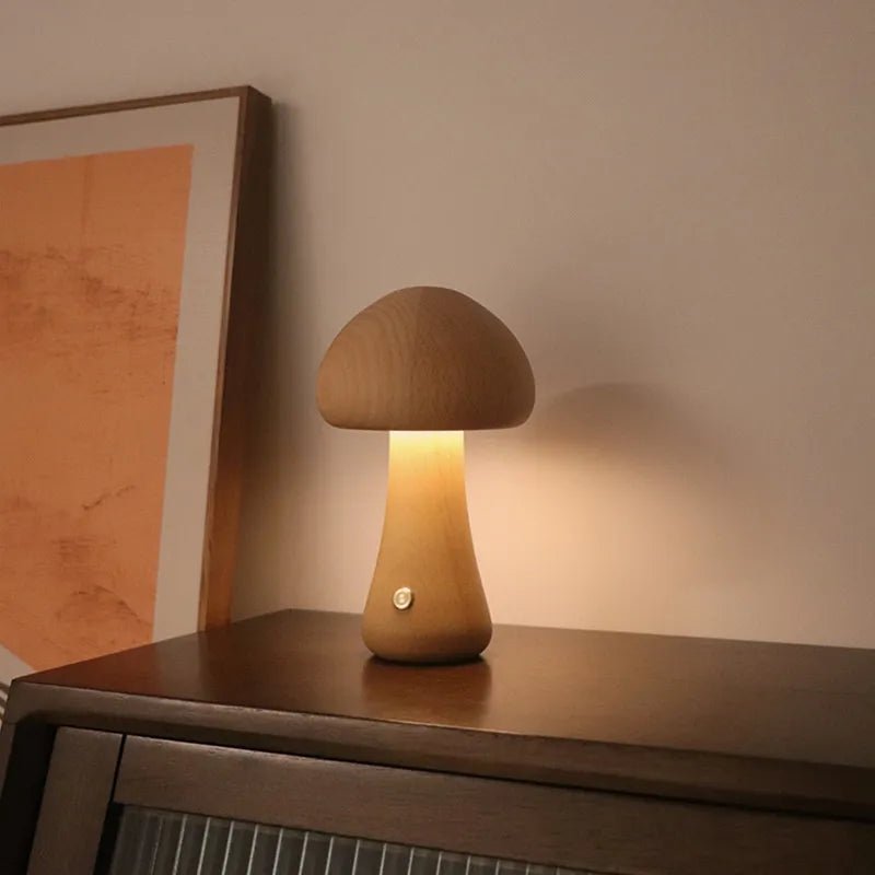 Retro Pilz Tischlampe mit Weichem Diffusen Licht