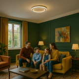 Moderne skandinavische LED-Deckenleuchte - Dimmbare, energieeffiziente und stilvolle Beleuchtung für Wohnzimmer, Esszimmer und Flur