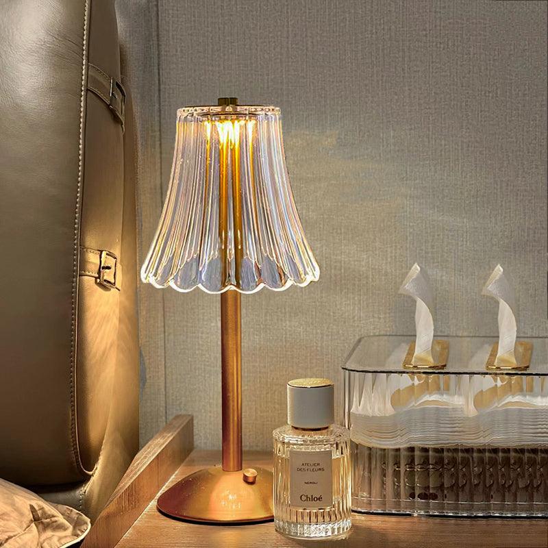 Kabellose Vintage Tischlampe mit Touch-Bedienung und USB-aufladbarem Akku