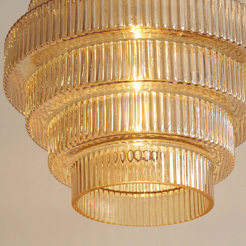 Vintage Flaschenförmige Hängelampe aus Messing und Glas