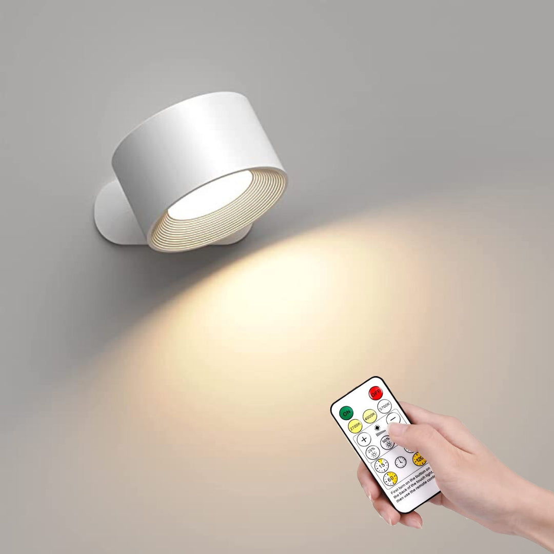 Kabellose LED-Wandleuchte mit 360° Drehfunktion und Touch-Bedienung