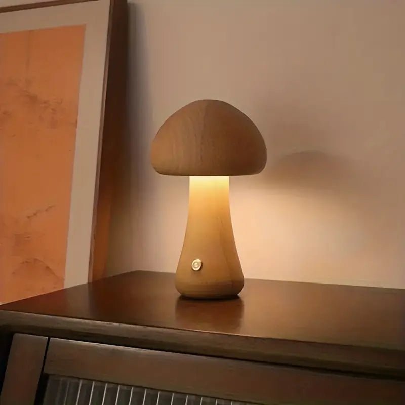 Retro Pilz Tischlampe mit Weichem Diffusen Licht