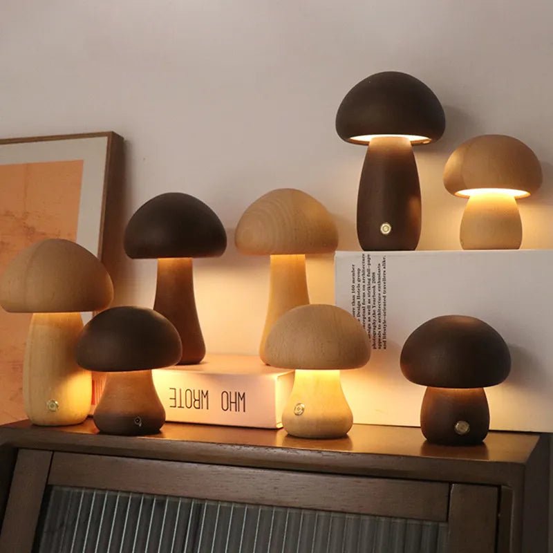 Retro Pilz Tischlampe mit Weichem Diffusen Licht
